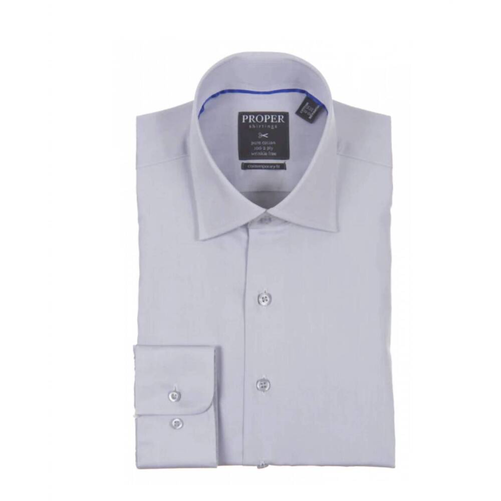 NEW PROPER SPORT men's wrinkle free dress shirt in gray